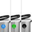 Bacs de recyclage, de poubelle et de compost en acier inoxydable 17 gallons avec couvercle pivotant