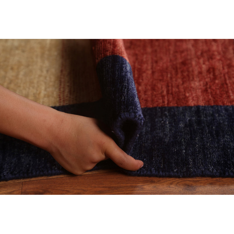 Tapis rayé Gabbeh 6 x 9