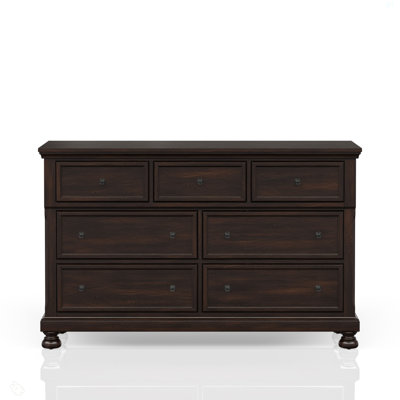 Seven Drawer Dresser Dark Cherry