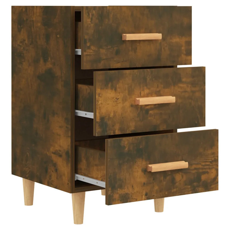 Westbury 40cm W Bedside Table, SmokedOak