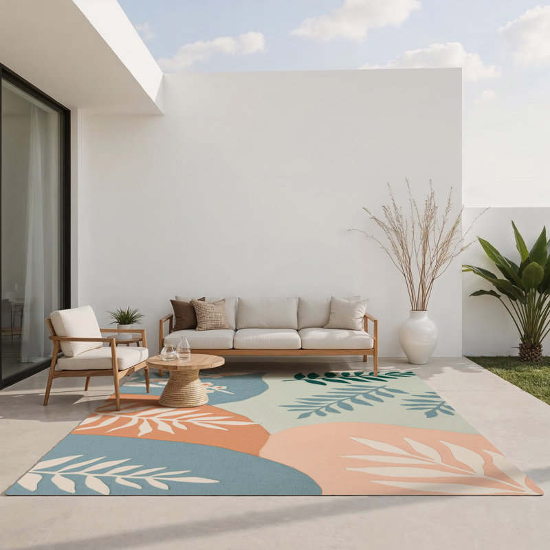 Tapis intérieur et extérieur Lily Shadows, Rectangle 1 pi 6 po x 2 pi 6 po