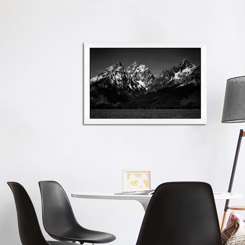Grand Teton XI by Ansel Adams - Floater Frame Print on Canvas, 152.5 cm H x 101.5 cm W, White Framed