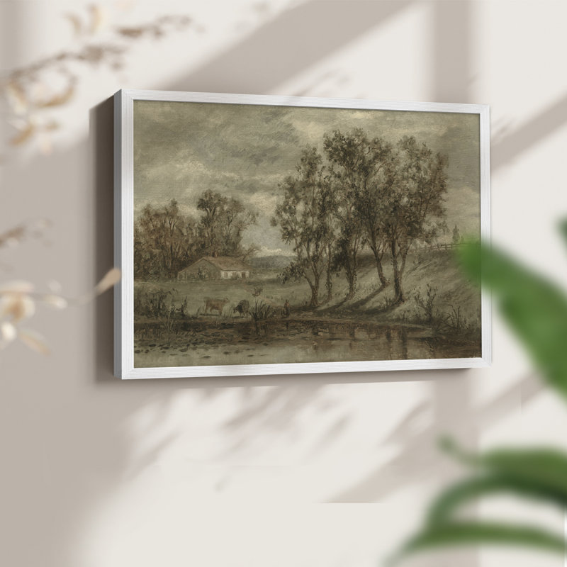 Paysages rétro-DCCxxix-impression encadrée - réversible, H 22 po x l 28 po, Blanc