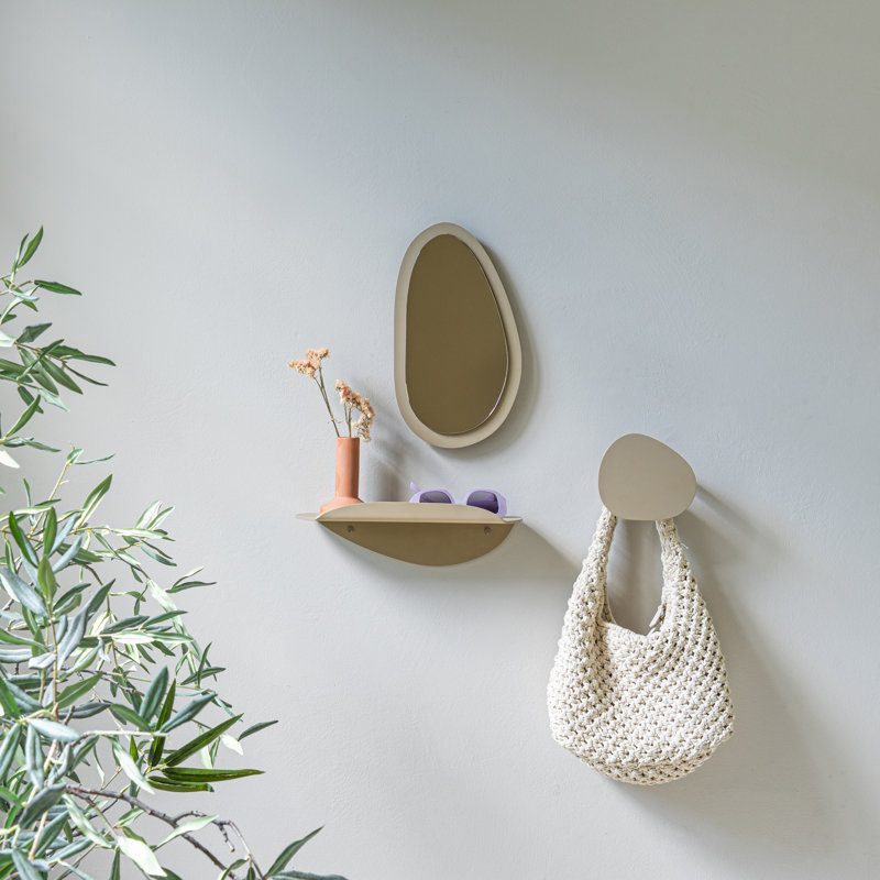 Spinder X Eva Van De Ven Steel Wall 1 - Hook Coat Rack, Tan