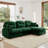 Modular Sectional L Shaped Couch With Ottoman, Premium Chenille Fabric,Tufted Cushion Backrest Design