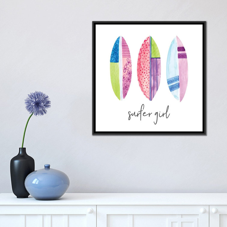 Noonday Design Sports Girl Surfer by Noonday Design Gallery-Wrapped Canvas  Giclée