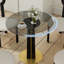 Table de conférence ronde en verre Folkestone