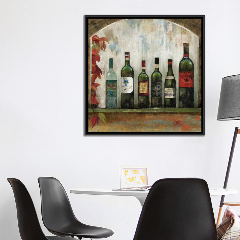 «In A Row II», impression sur toile, H 37 po x l 37 po x P 1,5 po, Toile avec cadre noir, Pas de tapis