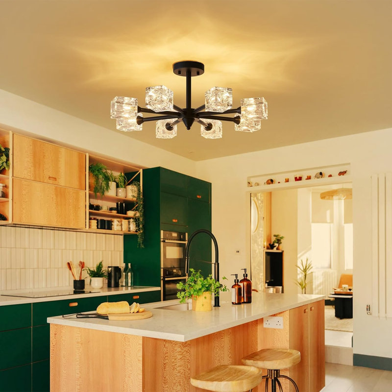 Loret Glass LED Semi Flush Mount
