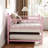 Twin Size Daybed, Sofa Bed Frame with Metal Steel Slat Support, Heavy Duty Metal Bed Frame, Space Saving, Easy Assembly, for Small Spaces, Living Room, Bedroom, Apartment, Pink-1574724657
