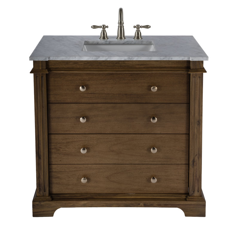 Hanson 36" Single Bathroom Vanity Set, Brown