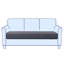 Housse pour canapé à coussins carrés texturés Jacquard Spandex-34354802