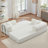 80.7" King-Size Futon Bed Corduroy Convertible Sleeper Sofa Floor Futon Couch With 2 Pillows - No Assembly Required-1191607240-1194771798