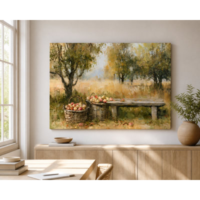 Red Beige Apple Basket Table Wrapped Ingwer