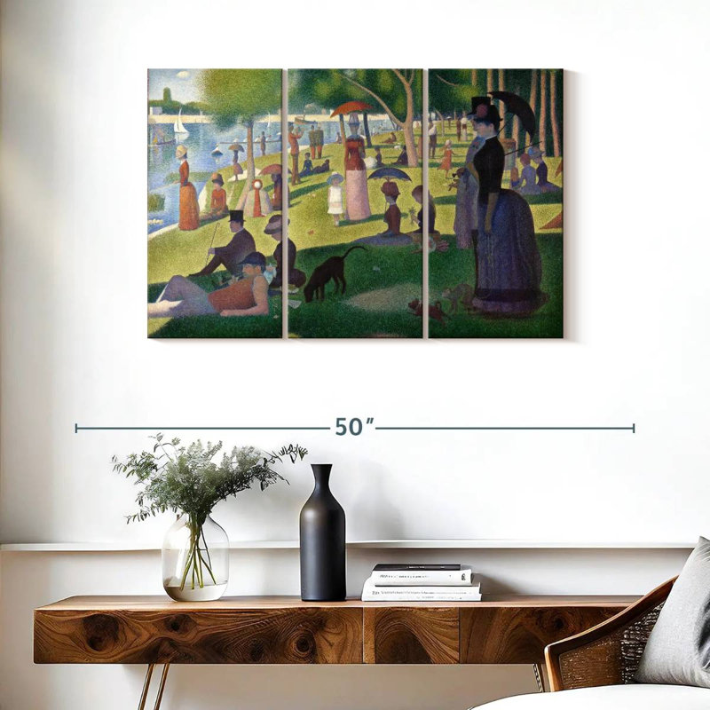 Leisha un dimanche sur la Grande Jatte, H 24 po x l 38 po