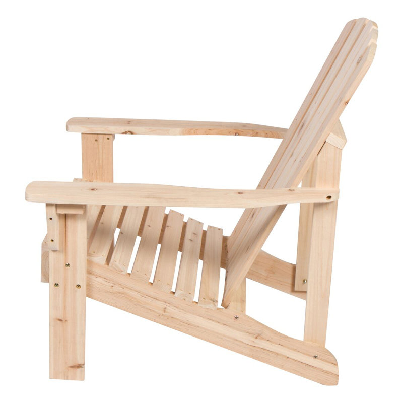 Chaise Adirondack en bois massif Talreja, Naturel