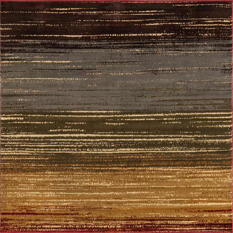Trejo Striped Indoor Rug, Square 7'