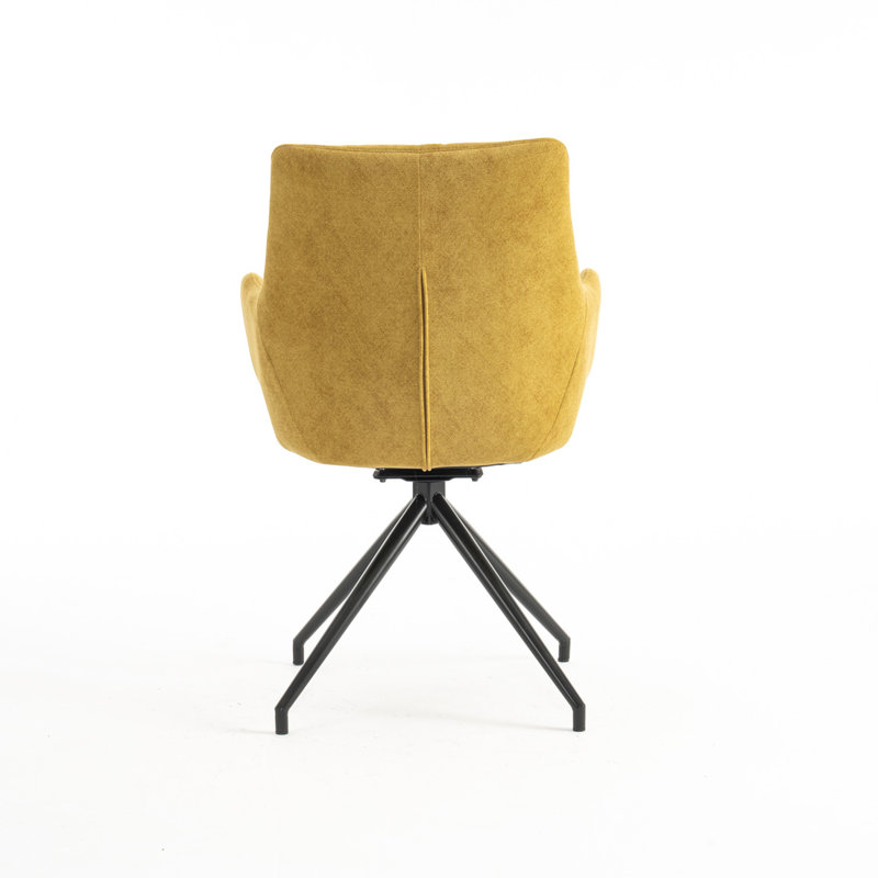 Aubrianah 50cm H Velvet Upholstered Armchair, Mustard
