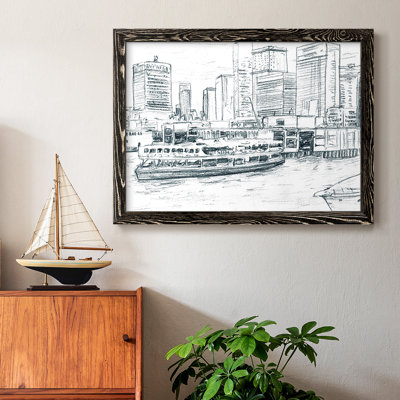 Ferrybatches IV, peinture sur toile encadrée