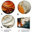 Orange orange et marbre doré II - Art mural abstrait en métal MT137150-1499308409