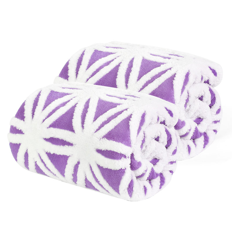 Quilted Throw Blanket, Purple