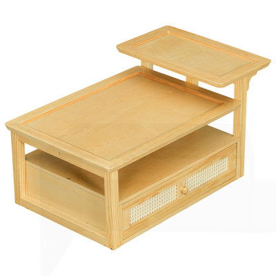 Table basse moderne avec 1 tablette de rangement