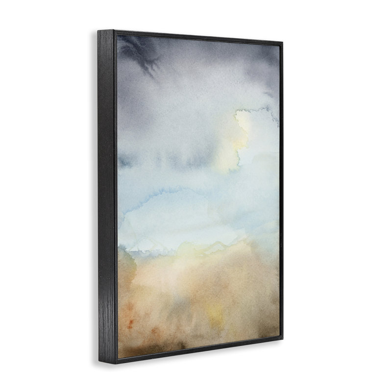 «Soft Fluid Landscape», estampe numérique encadrée par M. Gloria Hunter, H 18 po x l 12 po, Giclée encadrée noir minuit