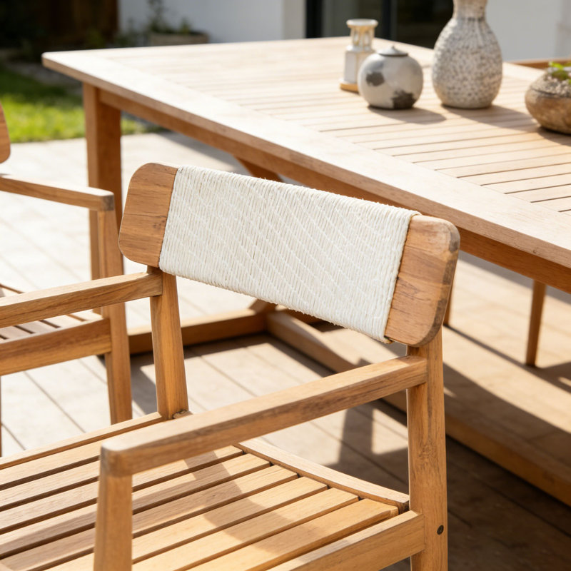 Patio CHAIR, Teak,White