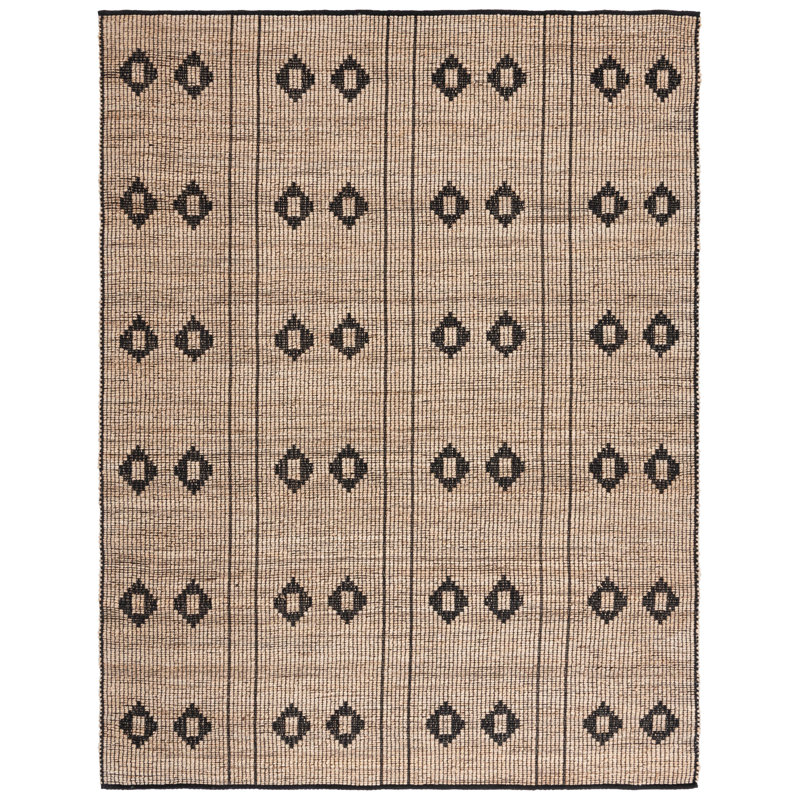 Kornelis natural fiber flatwoven jute rug, Rectangle 8 pi x 10 pi