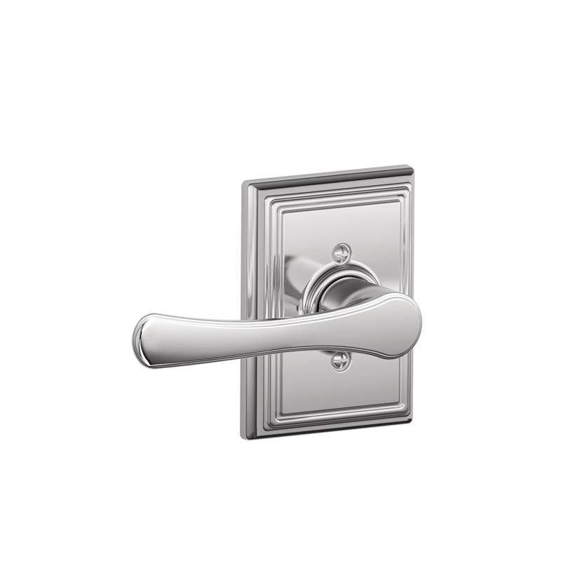 Avila Lever with Addison Trim Non-Turning Lock, Bright Chrome