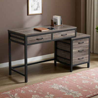 Bureau de style industriel, bureau d'ordinateur, table d'écriture