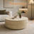 Round Coffee Table with Marble Pattern
