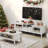 Parthenia 62.99" Modern Elegance White TV Stand With Media Console Glass Doors And Storage Drawer For Lving Room