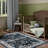 Vine Foldable Washable Area Rug – Blue/White-1761804882
