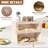 Vintage Double Layer Bread Box For Kitchen Countertop,Large White Bread Boxes Wooden Breadbox Bread Storage Container Bin Bread Holder