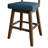 5-Piece Counter-Height Round Dining Set with Tufted Swivel Chairs, Blue-430478200