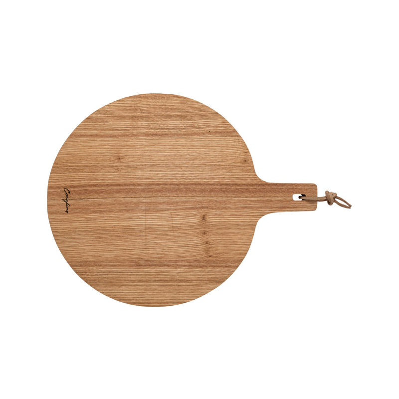 Oak Wood Round Cutting/Serving Board Withhandle