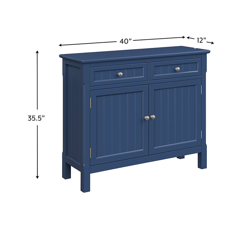 Stourbridge Wood Two Door Cupboard, Blue, Blue
