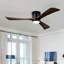 Ventilateur de plafond à DEL à intensité variable de 52 po avec télécommande 3CCT et mémoire de minuterie à moteur à courant continu pour le salon ou la cuisine-130365623