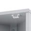 Armoire de rangement fonctionnelle pour salle de bain grise avec tablettes réglables et grand coin élégant pour - deux portes, finition