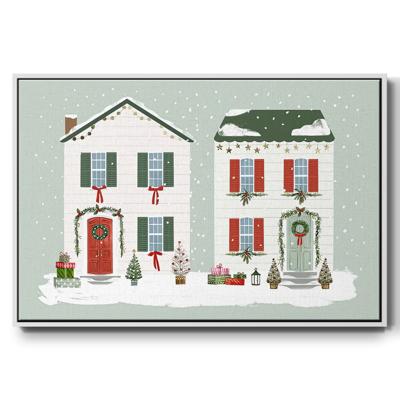 Porte d'entrée festive, collection A, H 27 po x l 41 po x P 1,5 po, Cadre blanc