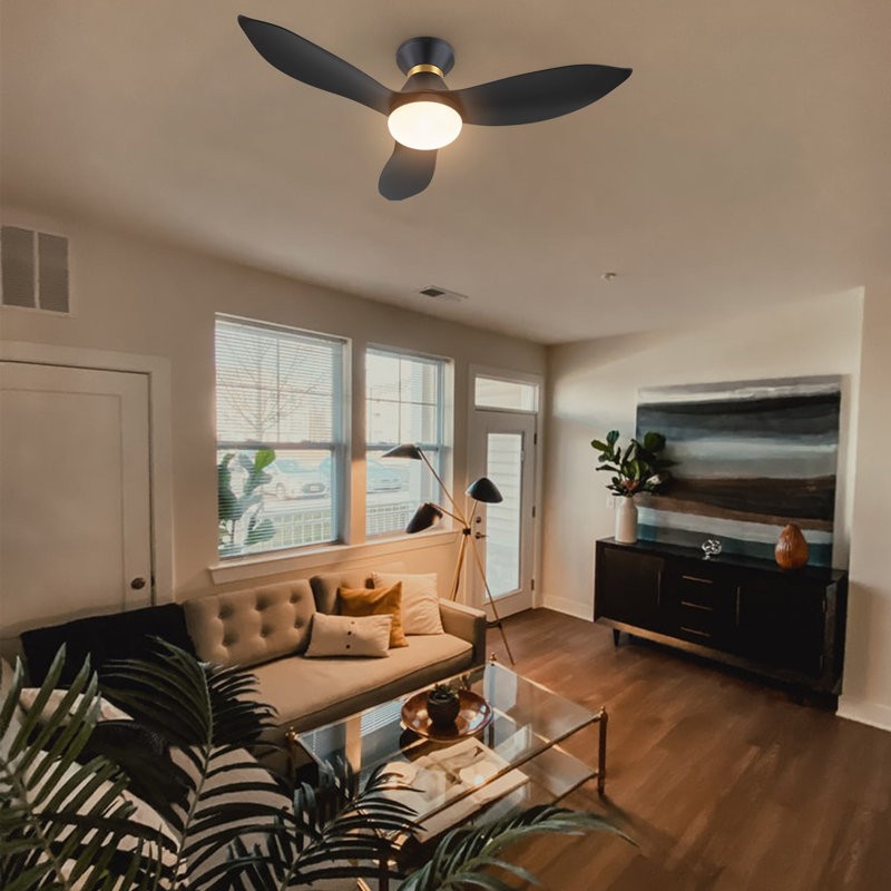 Ventilateur de plafond intelligent Ryatt avec télécommande, ensemble d'éclairage inclus, fonctionne avec l'assistant Google et Amazon Alexa, raccourci Siri.