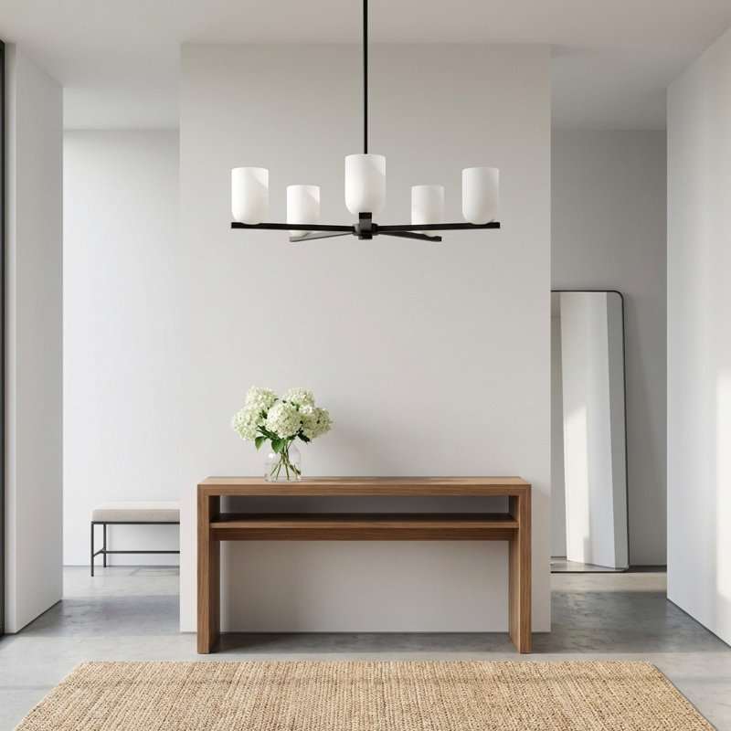 Lustre à cinq lumières Neblina, Nuit noire, Non