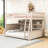 Bunk Bed with Shelving, Color-Changing Lights and Pegboard-149698615-149698602
