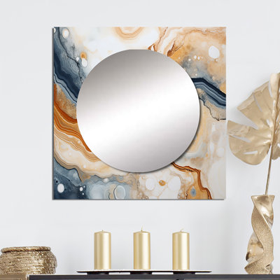 Hoashis - Stone Geode Large Square Mirror For Wall Art Decor