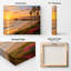 «California Beach Pier Golden Sunset», reproduction d'art sur toile tendue-1759516028