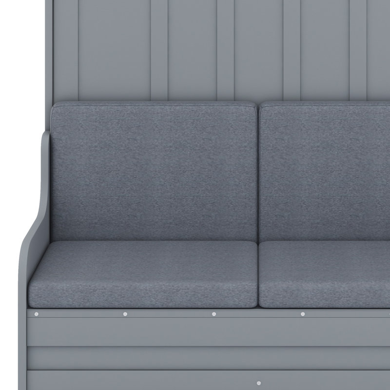 Lit escamotable mural Murphy avec coussin, Gris