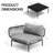 8-Piece Modular Outdoor Sectional Sofa Set with Coffee Table-128905670