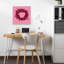 Pink Christmas Wreath Abstract Modern Winter Wall Art Print 1 Piece Wrapped Canvas Wall Art-1300832547