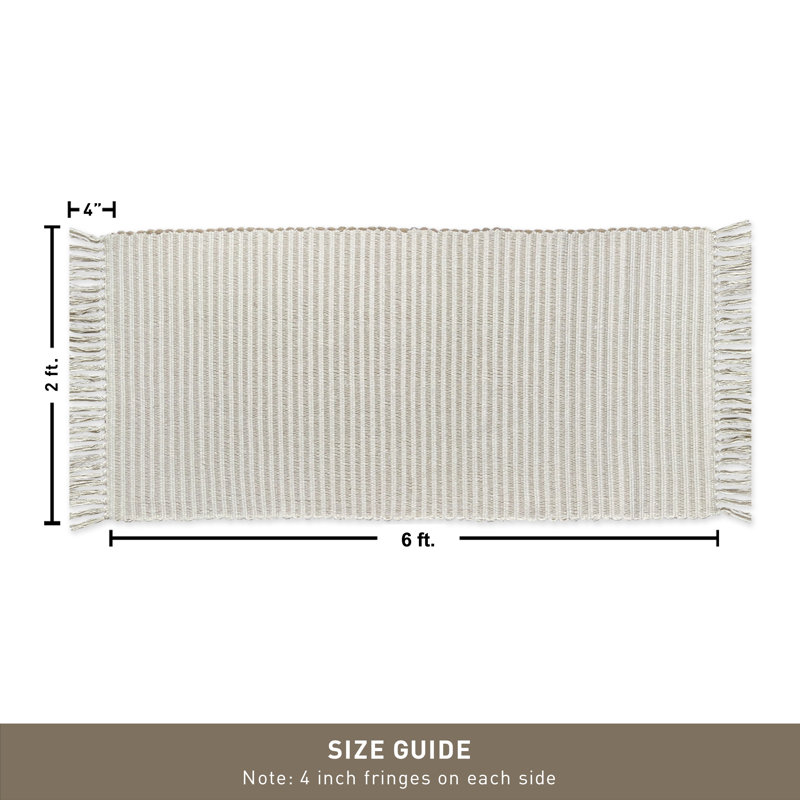 Annzley Bath Rug, Beige/Ivory, Single - 72" L x 24" W